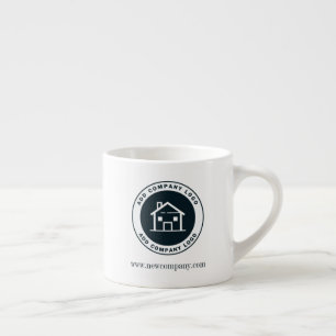 Moderne op maat gemaakte bedrijfslogo promotie espresso kop