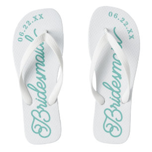 Moderne op maat gemaakte bruidsfeest Flip Flops