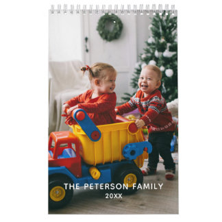 Moderne op maat gemaakte familiefotocadeau\Aandenk Kalender