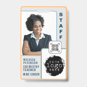 Moderne op maat gemaakte foto naamkaart voor schoo badge