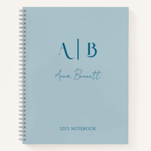 Moderne op maat gemaakte monogram initiaal naam pa notitieboek