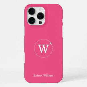 Moderne op maat gemaakte monogramnaam Besroze wi iPhone 16 Pro Max Hoesje
