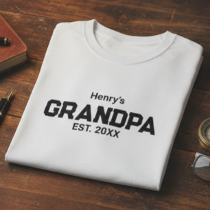 Moderne Opa Opgericht Gevestigd Jaar T-shirt