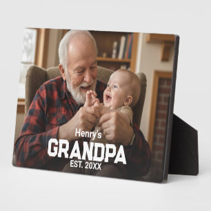 Moderne Opa Opgericht Naam Jaar Foto Fotoplaat