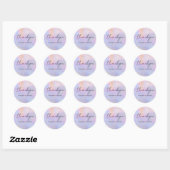Moderne Opal Holografische Dank Je Ronde Sticker (Vel)