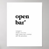 Moderne open balk voor zwarte Typografie Poster (Voorkant)