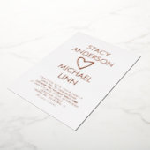 Moderne open hardehandtekening geperst folie uitnodiging (Gedraaid)