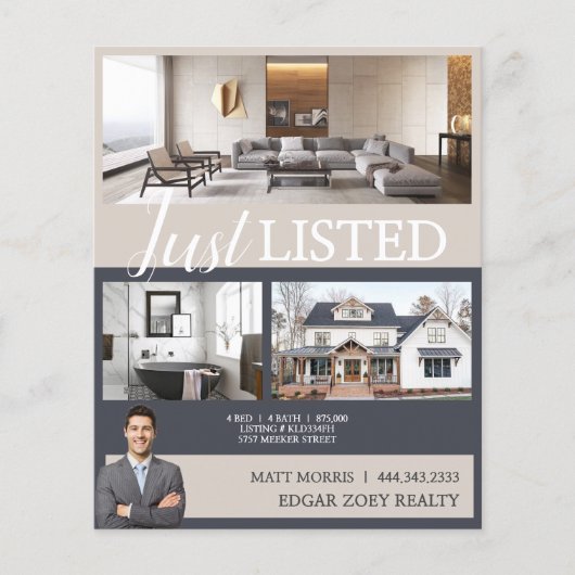 Moderne Open Huis Makelaar Flyer (Voorkant)
