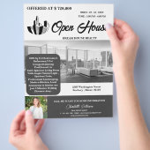 Moderne Open Huisdag voor Vastgoed Flyer (Hand)