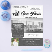 Moderne Open Huisdag voor Vastgoed Flyer (Enkel)