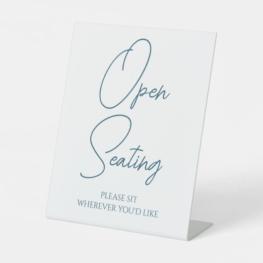 Moderne open zitting bruiloft reclamebord met voetstuk (Voorkant)