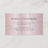 Moderne openbare blinde Lila glitter-geometrisch Visitekaartje (Achterkant)