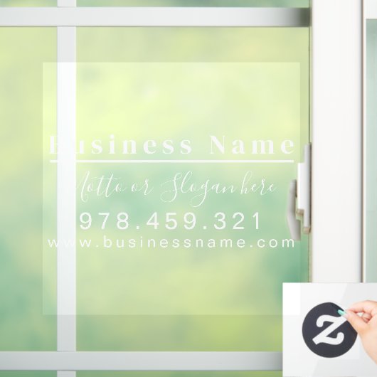 Moderne openingsuren Elegant Schrift Kleine ondern Raamsticker (Huis)