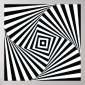 Moderne optische illusie wand zwart-wit poster (Voorkant)