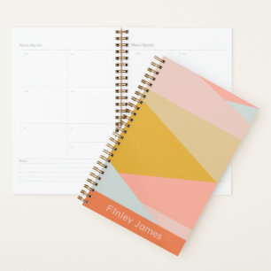 Moderne Orange Pastel Stylish Nom personnalisé