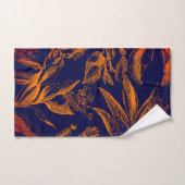 Moderne Oranje bladeren van de marine Bad Handdoek (Handdoek)