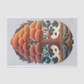 Moderne Oranje boomillustratie Tissuepapier (Voorkant)