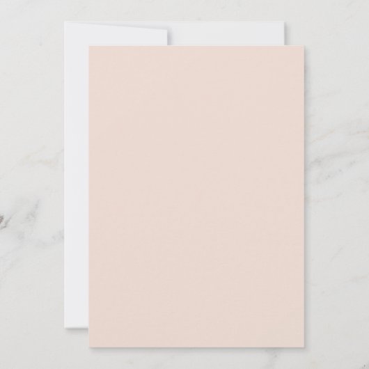 Moderne Oranje en roze beige bruiloft Kaart (Achterkant)