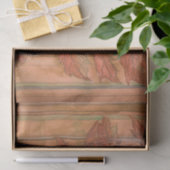 Moderne Oranje Floral Print op gestripte achtergro Tissuepapier (Geschenk)