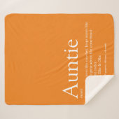 Moderne Oranje Fun Koele Tante Tante Definitie Sherpa Deken (Voorkant (horizontaal))