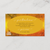 Moderne Oranje gele gele kiestbanden toevoegen Log Visitekaartje (Achterkant)
