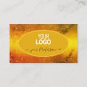 Moderne Oranje gele gele kiestbanden toevoegen Log Visitekaartje (Voorkant)
