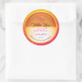 Moderne Oranje gele oceaan product labels glitter (Tas)