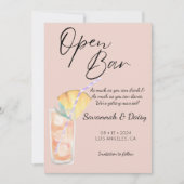 Moderne Oranje grappige foto Save The Date (Voorkant)