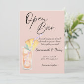 Moderne Oranje grappige foto Save The Date (Staand voorkant)