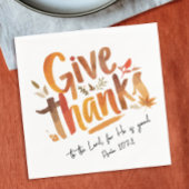 Moderne Oranje Herfst Dankbaarheid Zegen Penseel S Servet