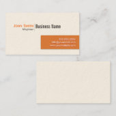 Moderne Oranje labeltovenaar Visitekaartje (Voorkant / Achterkant)