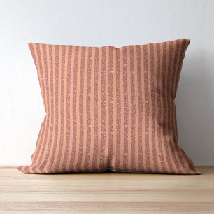 Moderne Oranje Mango Glitter Stijl Verticale Strep Kussen
