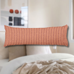 Moderne Oranje Mango Glitters Verticale Strepen Lichaamskussen