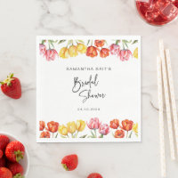 Moderne Oranje Roze Tulpen Bloemrijke Bruidsdouche