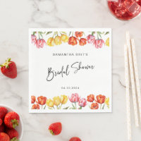 Moderne Oranje Roze Tulpen Bruiloft Feest