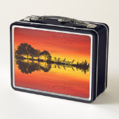 Moderne Oranje Sunset Guitarist Name Waterverf (Achterkant)