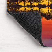 Moderne Oranje Sunset Guitarist Name Waterverf Muismat (Hoek)