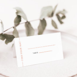 Moderne Oranje Typografie Gevouwen Trouwplaats Kaa