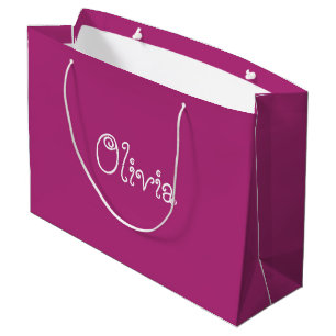 Moderne orchidee Baby shower Gift Bag Groot Cadeauzakje