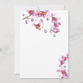 Moderne Orchidee Botanische Tuin Trouw Uitnodiging (Achterkant)