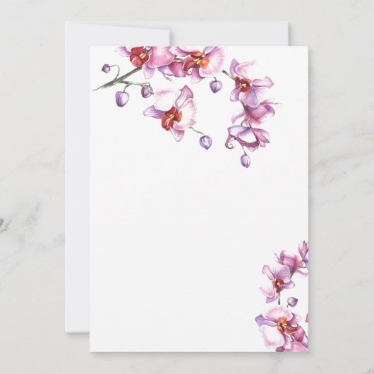Moderne Orchidee Botanische Tuin Trouw Uitnodiging (Achterkant)