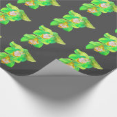 Moderne orchidee moderne bloemkunst cadeaupapier (Hoek)