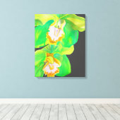 Moderne orchidee moderne bloemkunst canvas afdruk (Insitu (Houten vloer))