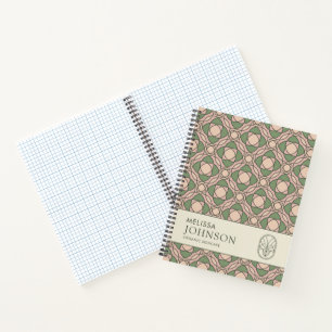 Moderne Organische Botanische Geometrische Notitie Notitieboek