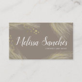 Moderne organische pampas Natural Gold Visitekaartje (Voorkant)