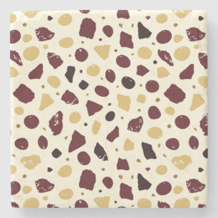 Moderne Organische Terrazzo Abstracte Steen Moza Stenen Onderzetter