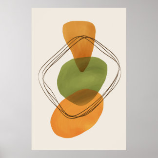 Moderne organische vormen hedendaagse artikel 3 poster