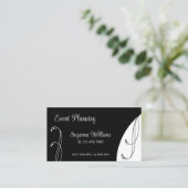 Moderne ornamental Squiggings (zwart en wit) Visitekaartje (Staand voorkant)