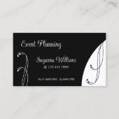 Moderne ornamental Squiggings (zwart en wit) Visitekaartje (Voorkant)