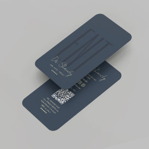 Moderne Otolaryngoloog KNO Oor Neus Keel Blauw Visitekaartje